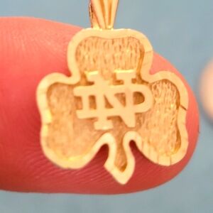 Notre Dame 14k gold charm